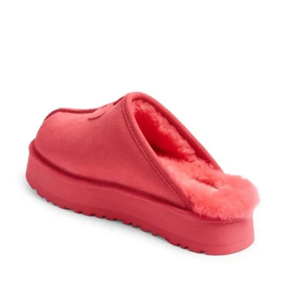 UGG DISCOQUETTE GENUINE SHEARLING SLIDE SLIPPER IN PINK GLOW. Sz: 8 - Picture 2 of 10